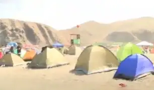 Semana Santa: cientos de familias continúan acampando en la playa León Dormido