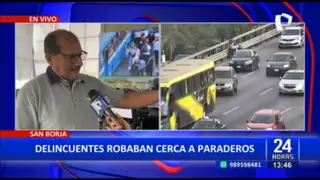 San Borja: Delincuentes son captados robando en paraderos de transporte público