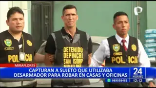 Miraflores: Detienen a sujeto que utilizaba desarmador para robar en viviendas y oficinas