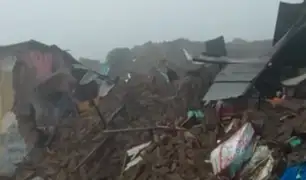 Huaral: estadio, colegio y casas sepultadas tras deslizamiento de tierra