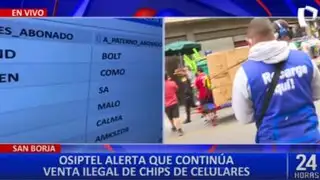 Osiptel alerta venta de miles de chips en la vía pública a personas de dudosa procedencia
