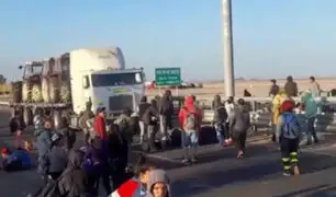 Tacna: en medio de enfrentamientos policía libera vía bloqueada por migrantes en frontera con Chile