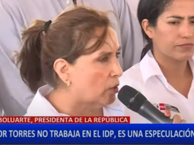 Presidente Boluarte sobre Víctor Torres: “Ya no trabaja en el IPD”