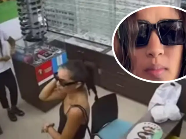 Exvoleibolista Frida Barrera paga con "falso plin" y se roba unos lentes de sol en un óptica