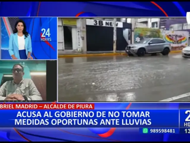 Alcalde de Piura acusa al exgobierno de Castillo por no tomar medidas oportunas ante lluvias