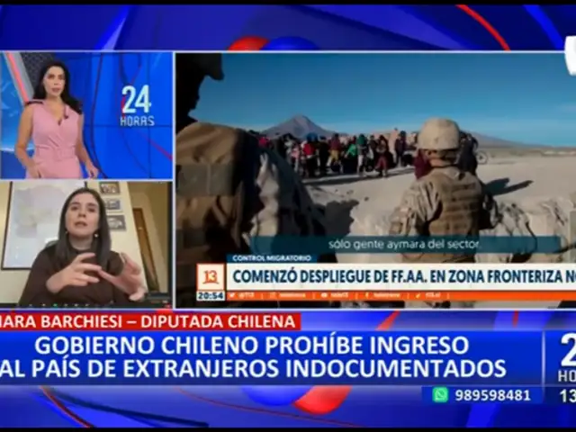 Diputada chilena, Chiara Barchiesi: “Se está regulando el ingreso de migrantes al país”