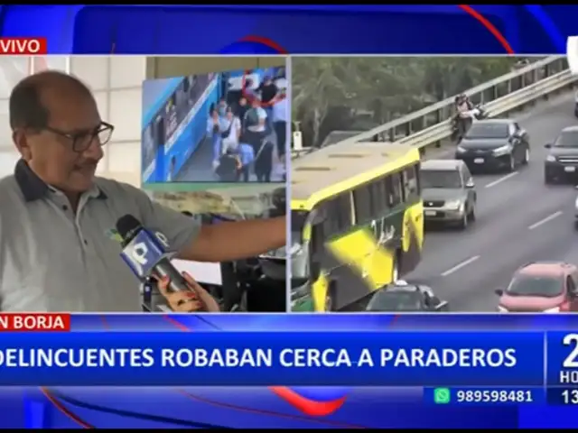 San Borja: Delincuentes son captados robando en paraderos de transporte público