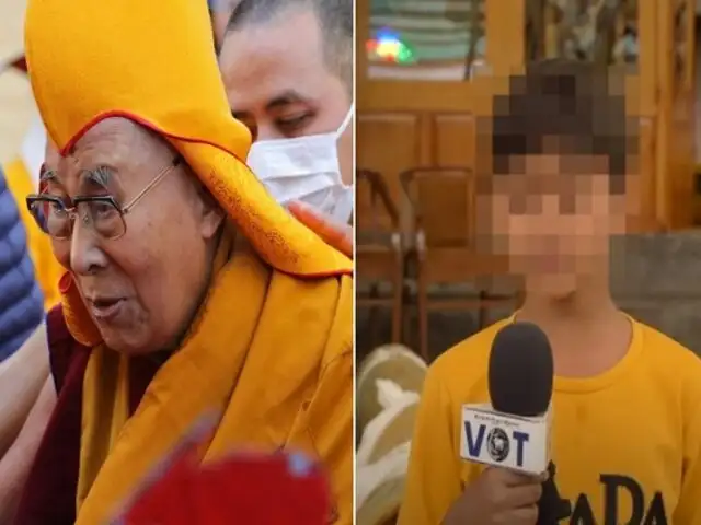 Dalái Lama: habla el niño a quien besó en la boca