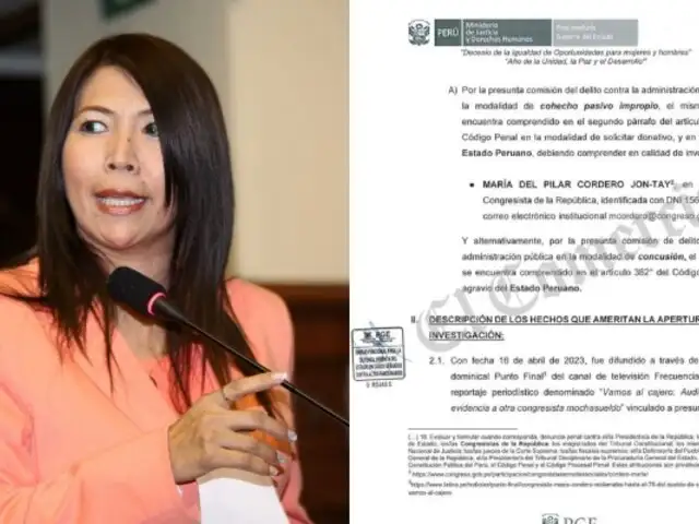 Caso recorte de sueldos: informe recomienda acusar a congresista María Cordero por concusión