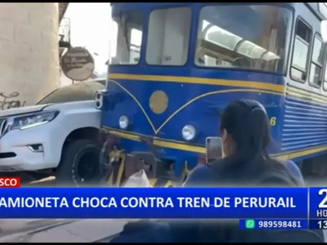 Cusco: Camioneta choca contra vagón del tren de Perurail