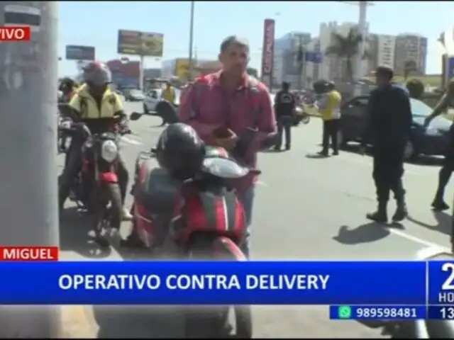 Realizan operativo contra motos delivery en San Miguel