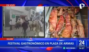 Huari: Realizan festival gastronómico en la Plaza de Armas