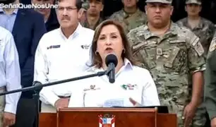Dina Boluarte ratifica respaldo a las Fuerzas Armadas y Policía Nacional del Perú