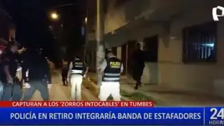 Tumbes: intervienen a presuntos integrantes de la banda criminal los “Zorros intocables”