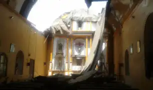 Huancayo: colapsa techo de iglesia pero “milagrosamente” ninguna imagen resultó afectada
