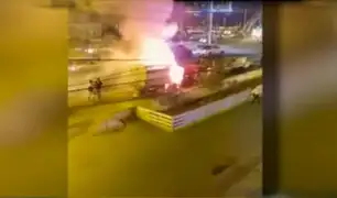 Empresario se habría negado a pagar cupos: extorsionadores queman furgoneta en Comas