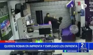 Trujillo: Delincuentes intentan robar en imprenta y trabajador los enfrenta