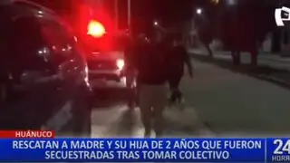 Huánuco: rescatan a madre e hija que fueron secuestradas por un falso taxista