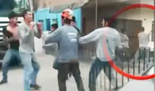 Obreros se enfrentan a transportistas extranjeros en Chaclacayo