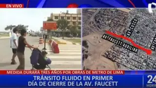 Tramo de la Avenida Faucett cerrado tras inicio de obras del Metro de Lima