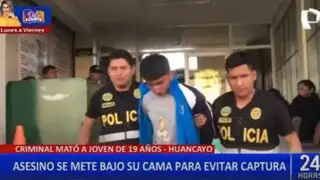 Encuentran bajo su cama a criminal que asesinó a joven en Huancayo