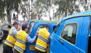Los Olivos: PNP detiene a mototaxis que operaban en paradero informal