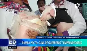 ‘Piqué’ y ‘Clara’ se casan en Pampa Pacta y celebran la llegada del alumbrado público