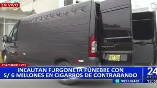 Más de S/6 millones en cigarrillos de contrabando eran trasladados en carro de funeraria