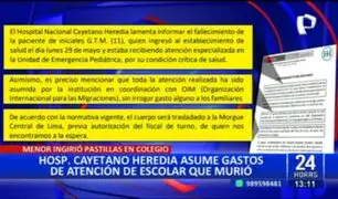 Hospital Cayetano Heredia continúa a la espera de Fiscal para trasladar el cuerpo de escolar fallecida