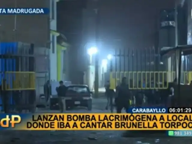 Carabayllo: lanzan bombas lacrimógenas en local donde se iba a realizar concierto de salsa
