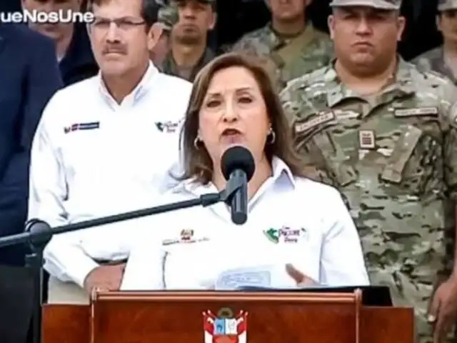 Dina Boluarte ratifica respaldo a las Fuerzas Armadas y Policía Nacional del Perú
