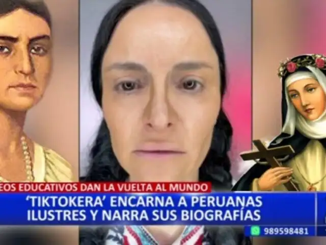 Tiktokera causa furor al caracterizarse como peruanas ilustres y contar su historia