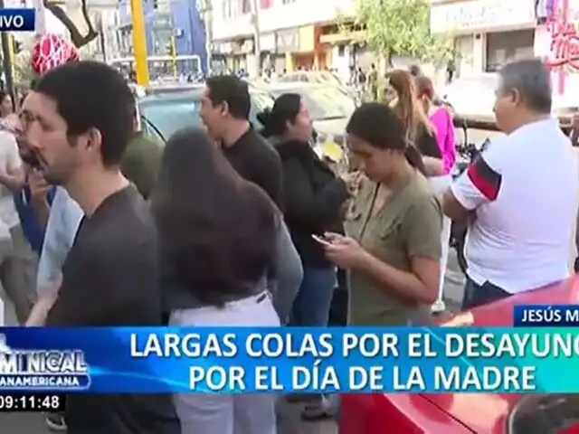 Jesús María: largas colas para comprar desayuno por el Día de la Madre