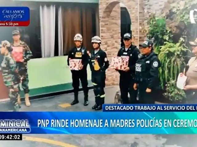 PNP rinde homenaje a madres policías por su destacada labor al servicio del país