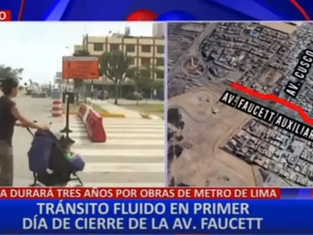 Tramo de la Avenida Faucett cerrado tras inicio de obras del Metro de Lima