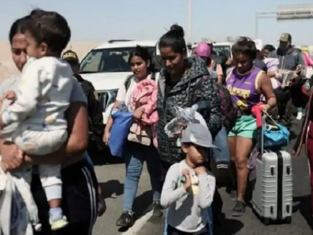 Crisis migratoria: extranjeros varados en frontera con Chile son trasladados a albergues en Arica