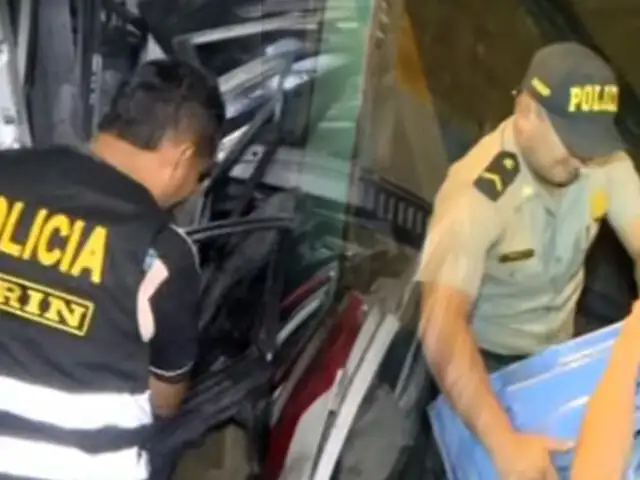Policía recupera autopartes robadas en inmueble de San Jacinto en La Victoria