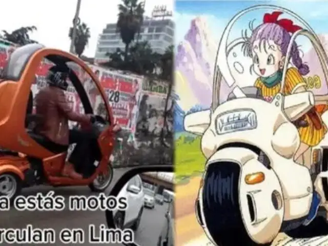 "Parece salido de Dragon Ball": sujeto es captado manejando curioso mototaxi en Santa Anita