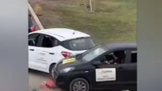 Lurín: postulante choca auto en el examen de conducir en Touring de Conchán