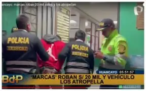 Huancayo: Delincuentes fueron atropellados después de robar 20 mil soles