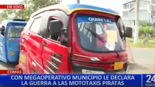 Comas: municipio realiza megaoperativo contra mototaxis informales