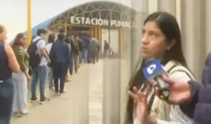 Se registran hasta 4 cuadras de cola para ingresar a la estación Pumacahua del Metro de Lima