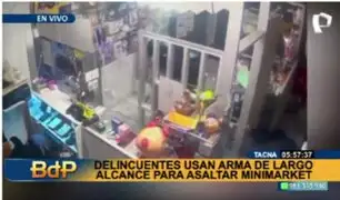 Tres sujetos con arma de fuego asaltan violentamente un minimarket en Tacna