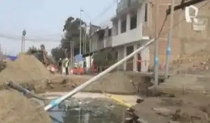Ancón: reportan cerca de 300 casas afectadas por aniegos provocados por tubería rota