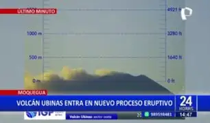 Volcán Ubinas inicia nuevo proceso eruptivo: columna de cenizas alcanza un kilómetro de altura