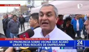 Vicente Romero se pronuncia sobre mujer herida de bala durante rescate de empresaria