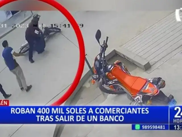 Jaén: delincuentes roban S/400 mil a agricultores tras salir de agencia bancaria