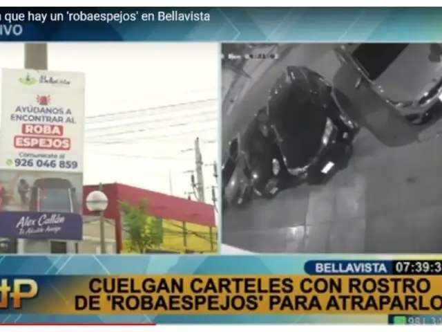 Denuncian que hay un 'robaespejos' en Bellavista