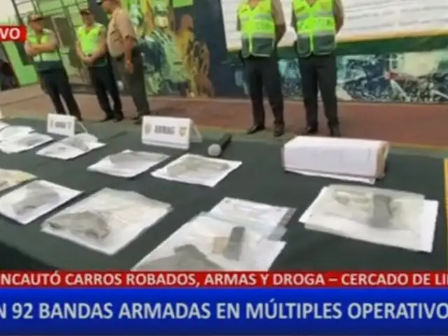 PNP desarticula más de 90 bandas criminales en Lima Metropolitana