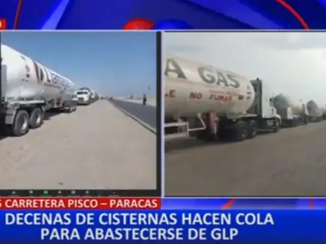 Pisco: Choféres de cisternas hacen largas colas para abastecerse de combustible
